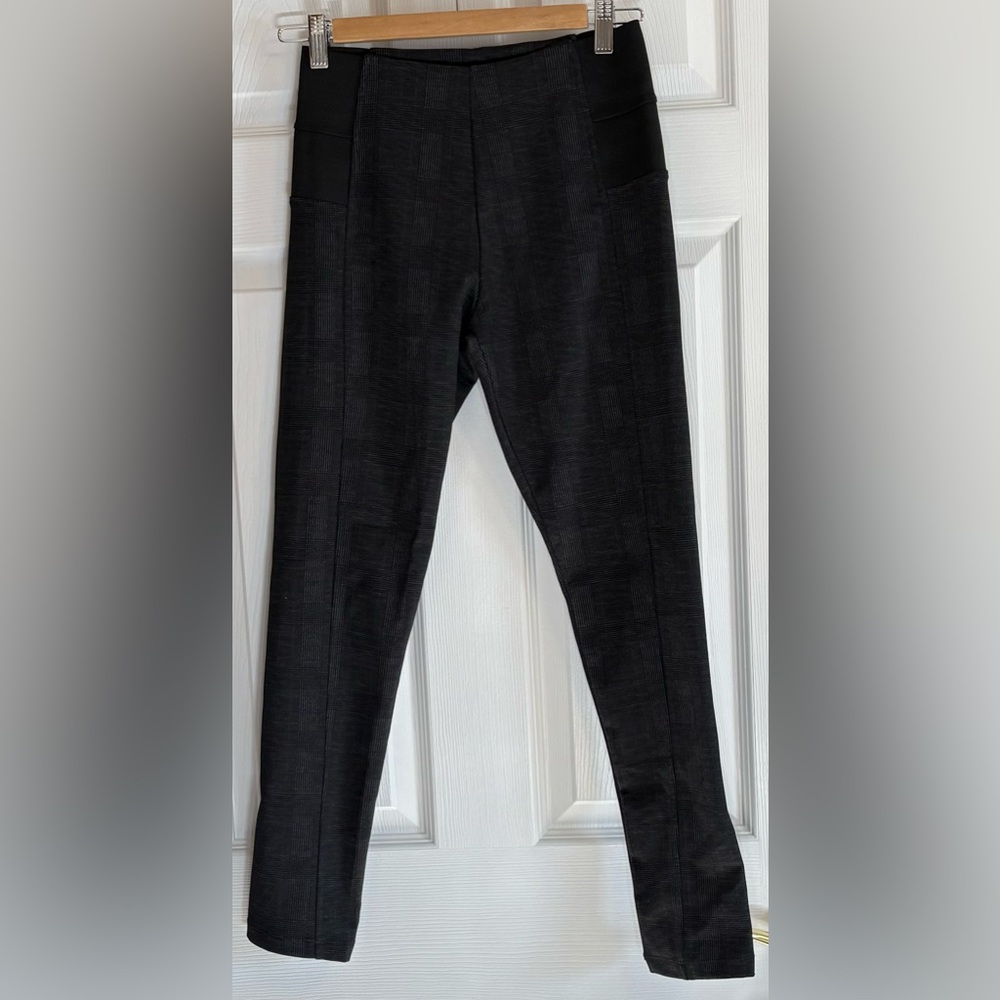 STELLA LUCE Gray Glen Check Plaid Mid Rise Skinny Pull On Pants Women’s small
